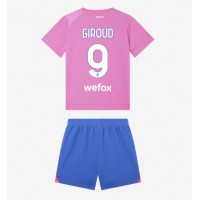 AC Milan Olivier Giroud #9 Tredjedraktsett Barn 2023-24 Kortermet (+ Korte bukser)